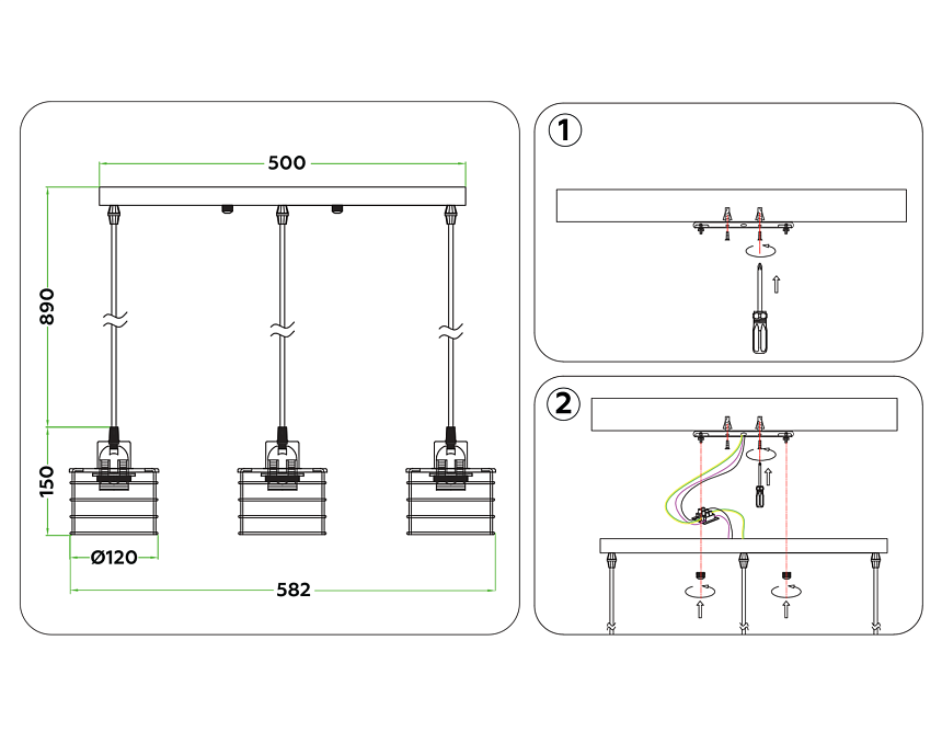 TR8072/3 WH белый E27*3 max 40W 582*120*1040